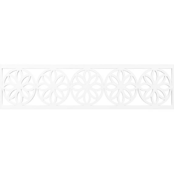 Ekena Millwork 47"W x 12"H x 3/8"T Blume Fretwork Moulding, Architectural Grade PVC