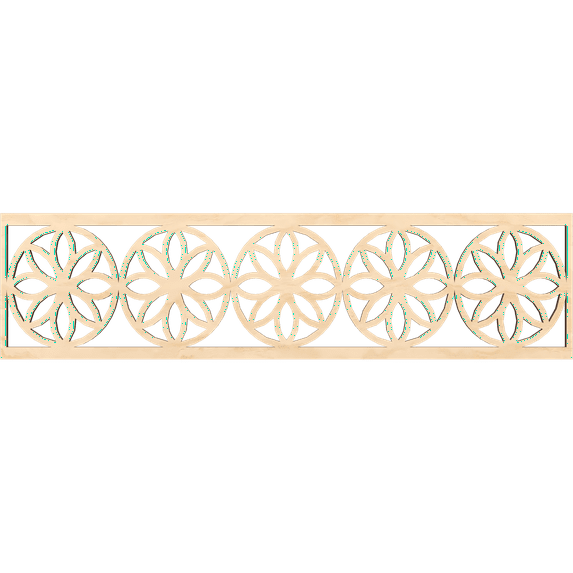 Ekena Millwork 47"W x 12"H x 3/8"T Blume Fretwork Moulding, Birch