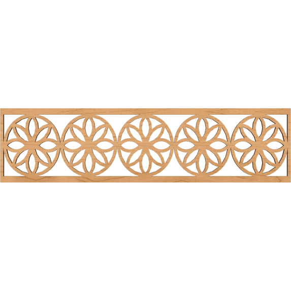 Ekena Millwork 47"W x 12"H x 3/8"T Blume Fretwork Moulding, Maple