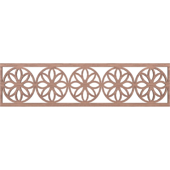 Ekena Millwork 47"W x 12"H x 3/8"T Blume Fretwork Moulding, Walnut