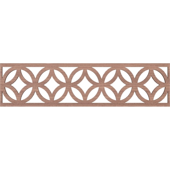 Ekena Millwork 47"W x 12"H x 3/8"T Crosby Fretwork Moulding, Walnut