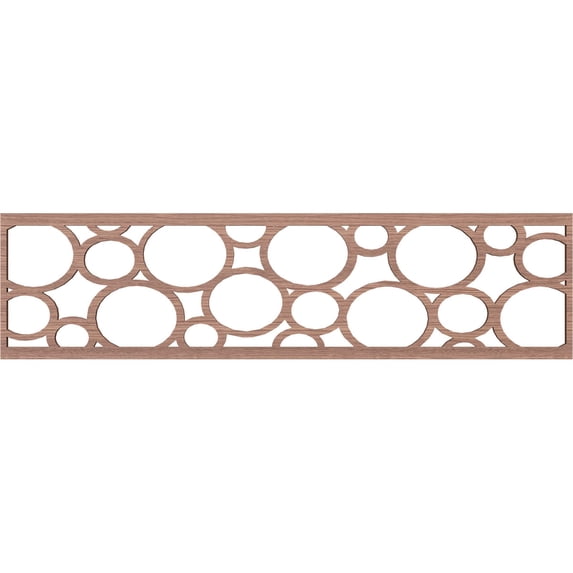 Ekena Millwork 47"W x 12"H x 3/8"T Hemingway Fretwork Moulding, Walnut