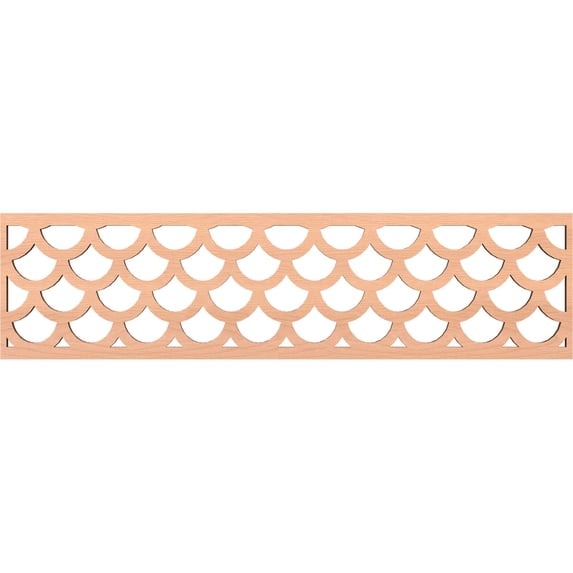 Ekena Millwork 47"W x 12"H x 3/8"T Hudson Fretwork Moulding, Alder