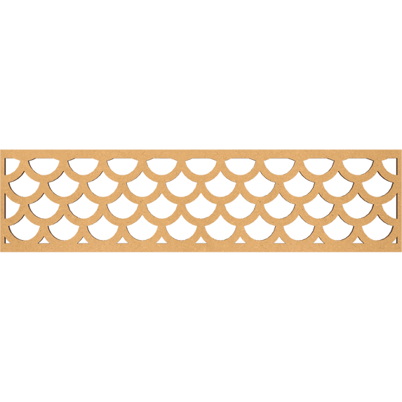 Ekena Millwork 47"W x 12"H x 3/8"T Hudson Fretwork Moulding, Wood (Paint Grade)