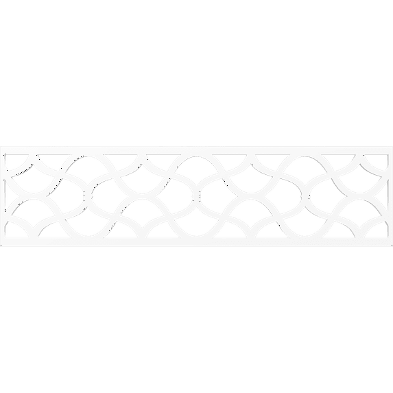 Ekena Millwork 47"W x 12"H x 3/8"T Resort Fretwork Moulding, Architectural Grade PVC