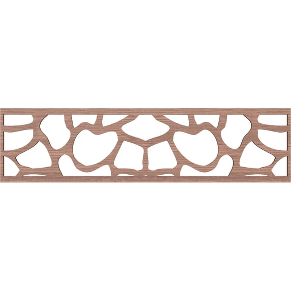 Ekena Millwork 47"W x 12"H x 3/8"T Rochester Fretwork Moulding, Walnut