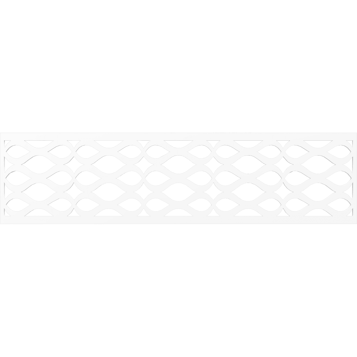 Somerset White PVC Decorative Fretwork Crown Moulding, 47" x 12"