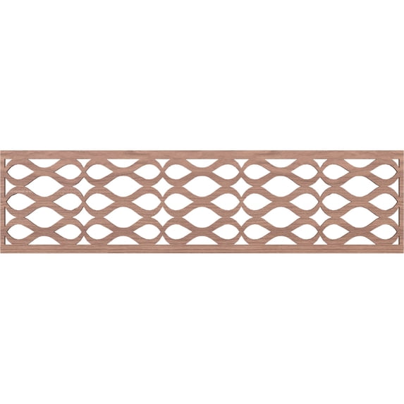 Ekena Millwork 47"W x 12"H x 3/8"T Somerset Fretwork Moulding, Walnut