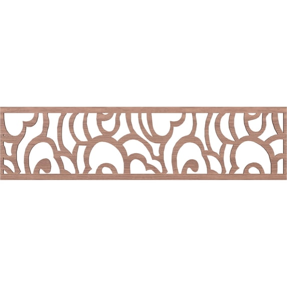 Ekena Millwork 47"W x 12"H x 3/8"T Springfield Fretwork Moulding, Walnut