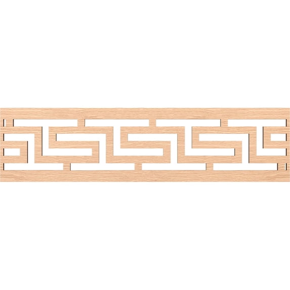 Ekena Millwork 47"W x 12"H x 3/8"T Tulum Fretwork Moulding, Red Oak