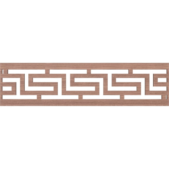 Ekena Millwork 47"W x 12"H x 3/8"T Tulum Fretwork Moulding, Walnut