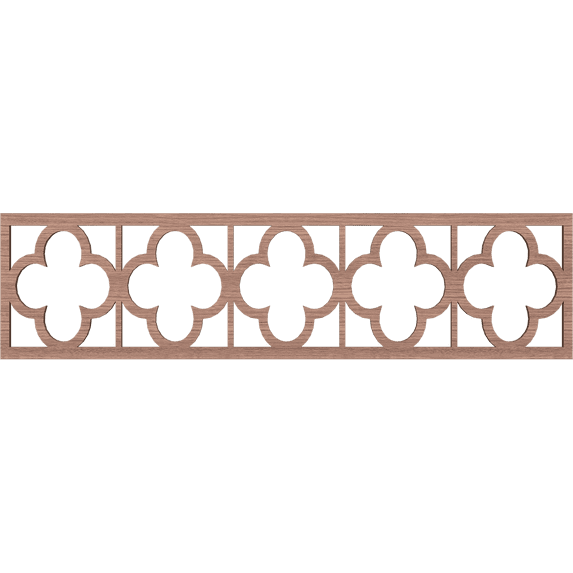 Ekena Millwork 47"W x 12"H x 3/8"T Woodall Fretwork Moulding, Walnut