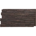 thumbnail image 1 of Ekena Millwork 48 5/8"W x 24 3/4"H x 1 1/4"D Cascade Stacked Stone, EverStone Faux Stone Siding Panel, Dark Tobacco, 1 of 9