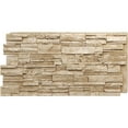 thumbnail image 1 of Ekena Millwork 48.625"W x 24.75"H x 1.25"D Cascade Stacked Stone, StoneWall Faux Stone Siding Panel, Sandstone, 1 of 11