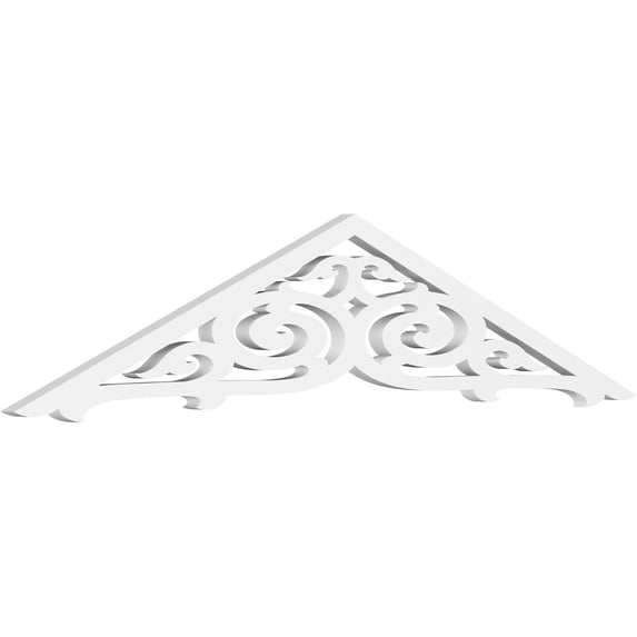 Ekena Millwork 48"W x 10"H x 1"P (5/12) Pitch Athens Architectural Grade PVC Gable Pediment