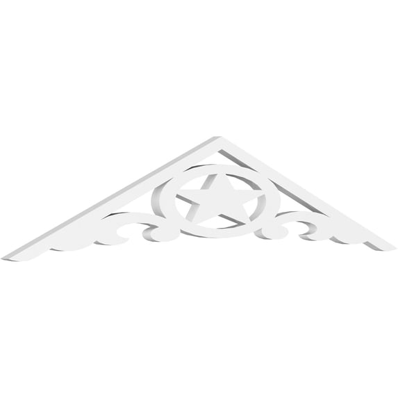Ekena Millwork 48"W x 10"H x 1"P (5/12) Pitch Austin Architectural Grade PVC Gable Pediment