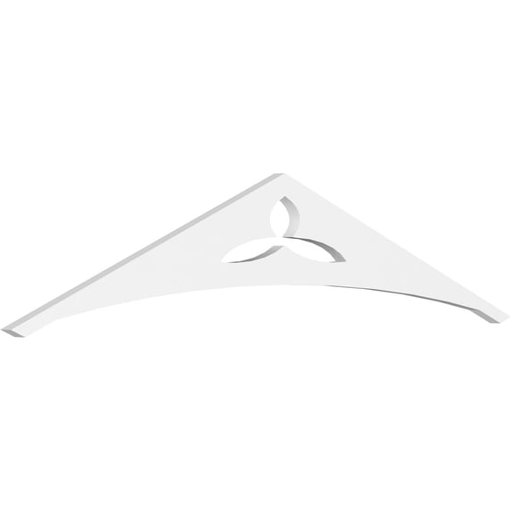 Ekena Millwork 48"W x 10"H x 1"P (5/12) Pitch Naple Architectural Grade PVC Gable Pediment
