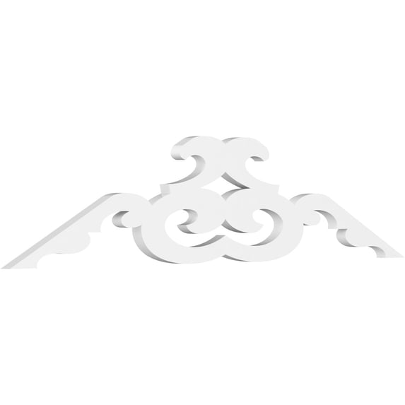Ekena Millwork 48"W x 12"H x 1"P (6/12) Pitch Benson Architectural Grade PVC Gable Pediment