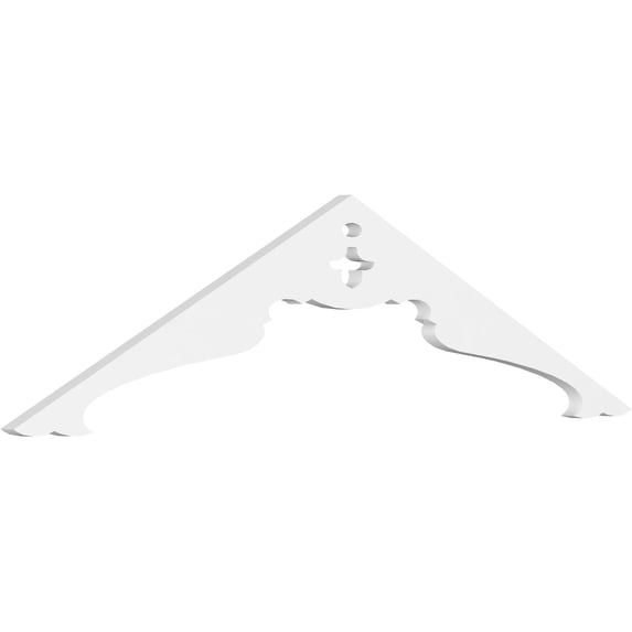Ekena Millwork 48"W x 12"H x 1"P (6/12) Pitch Heath Architectural Grade PVC Gable Pediment