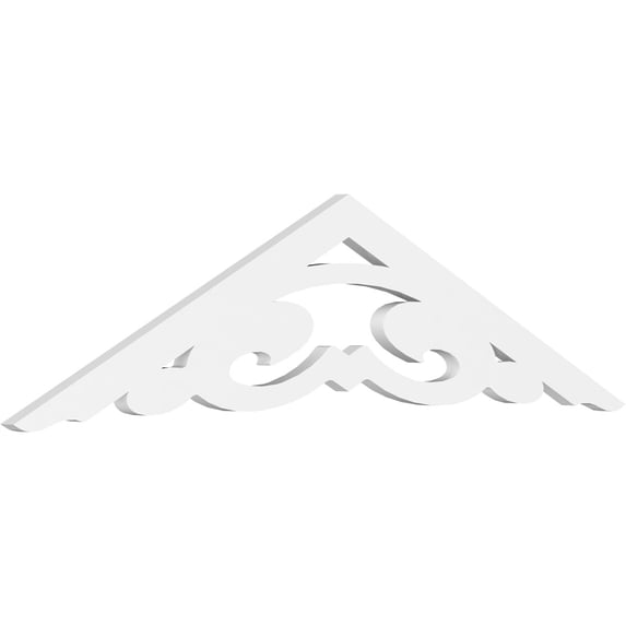 Ekena Millwork 48"W x 12"H x 1"P (6/12) Pitch Preston Architectural Grade PVC Gable Pediment