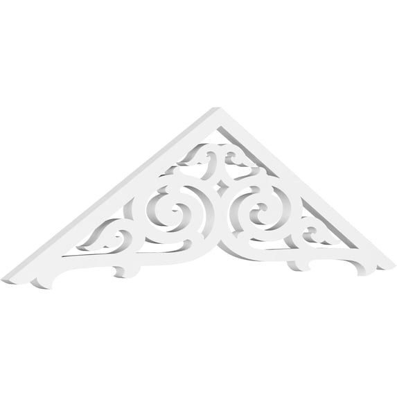 Ekena Millwork 48"W x 14"H x 1"P (7/12) Pitch Athens Architectural Grade PVC Gable Pediment