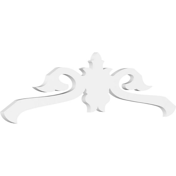 Ekena Millwork 48"W x 14"H x 1"P (7/12) Pitch Florence Architectural Grade PVC Gable Pediment