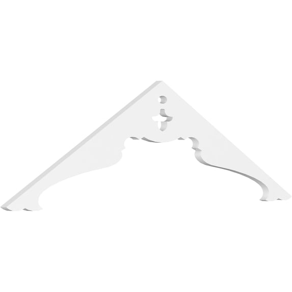 Ekena Millwork 48"W x 14"H x 1"P (7/12) Pitch Heath Architectural Grade PVC Gable Pediment