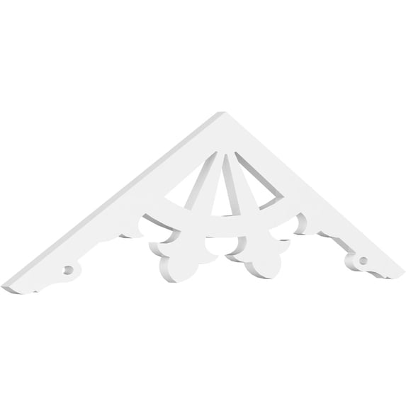 Ekena Millwork 48"W x 14"H x 1"P (7/12) Pitch Riley Architectural Grade PVC Gable Pediment