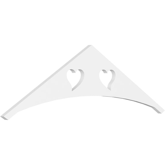 Ekena Millwork 48"W x 14"H x 1"P (7/12) Pitch Winston Architectural Grade PVC Gable Pediment