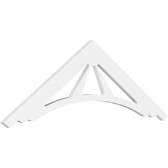 Ekena Millwork 48"W x 16"H x 1"P (8/12) Pitch Stanford Architectural Grade PVC Gable Pediment