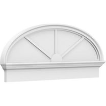 Ekena Millwork 48"W x 18-7/8"H x 2-3/4"P Elliptical 3 Spoke Architectural Grade PVC Combination Pediment