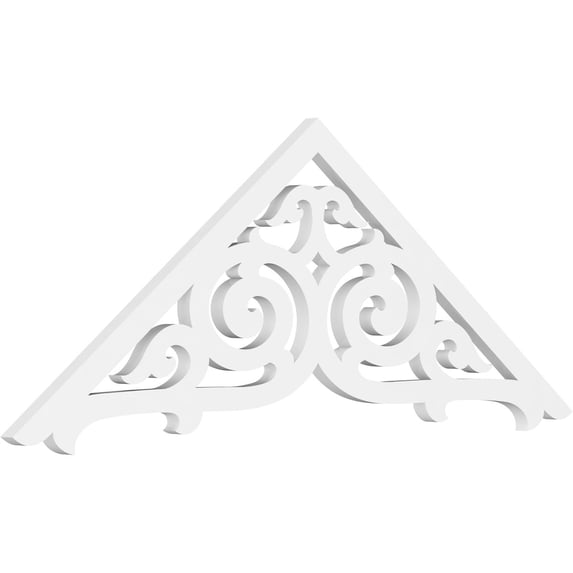 Ekena Millwork 48"W x 18"H x 1"P (9/12) Pitch Athens Architectural Grade PVC Gable Pediment