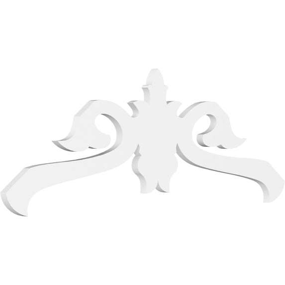 Ekena Millwork 48"W x 18"H x 1"P (9/12) Pitch Florence Architectural Grade PVC Gable Pediment
