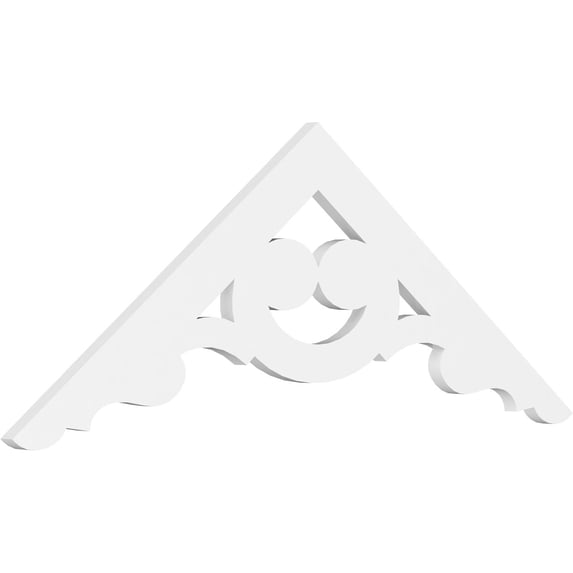 Ekena Millwork 48"W x 18"H x 1"P (9/12) Pitch Robin Architectural Grade PVC Gable Pediment