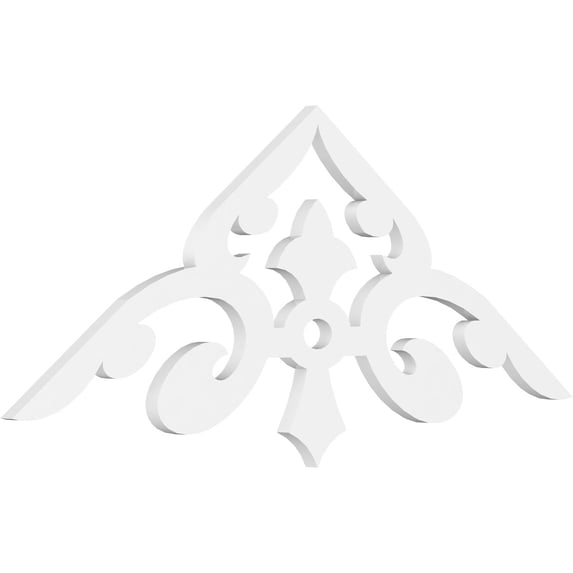Ekena Millwork 48"W x 18"H x 1"P (9/12) Pitch Whitman Architectural Grade PVC Gable Pediment
