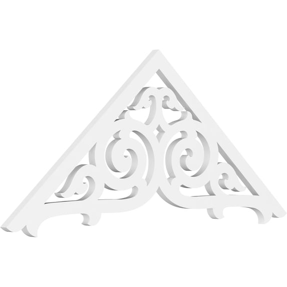Ekena Millwork 48"W x 20"H x 1"P (10/12) Pitch Athens Architectural Grade PVC Gable Pediment