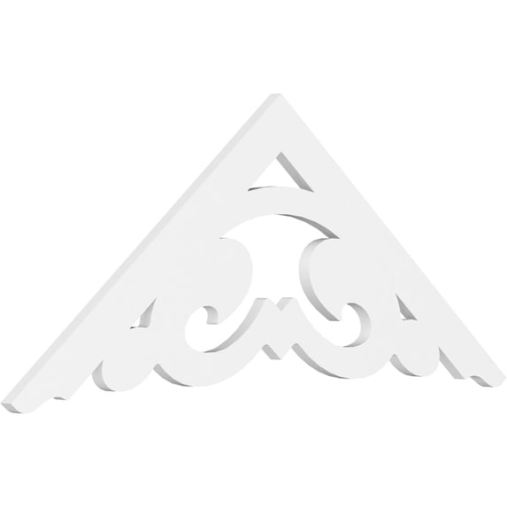 Ekena Millwork 48"W x 20"H x 1"P (10/12) Pitch Preston Architectural Grade PVC Gable Pediment