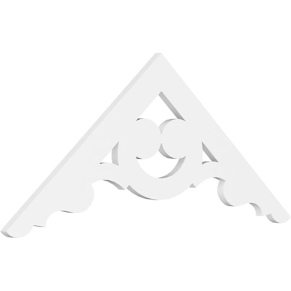 Ekena Millwork 48"W x 20"H x 1"P (10/12) Pitch Robin Architectural Grade PVC Gable Pediment