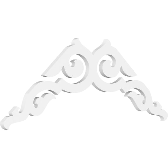 Ekena Millwork 48"W x 20"H x 1"P (10/12) Pitch Rotherham Architectural Grade PVC Gable Pediment