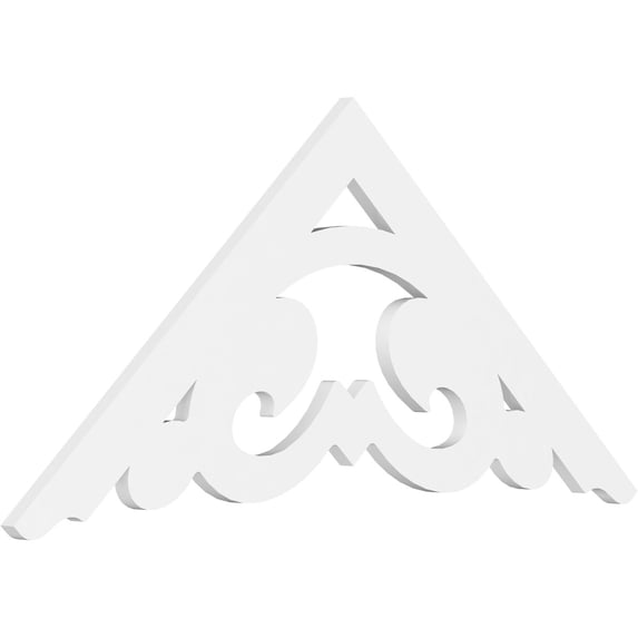 Ekena Millwork 48"W x 22"H x 1"P (11/12) Pitch Preston Architectural Grade PVC Gable Pediment