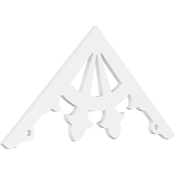 Ekena Millwork 48"W x 22"H x 1"P (11/12) Pitch Riley Architectural Grade PVC Gable Pediment