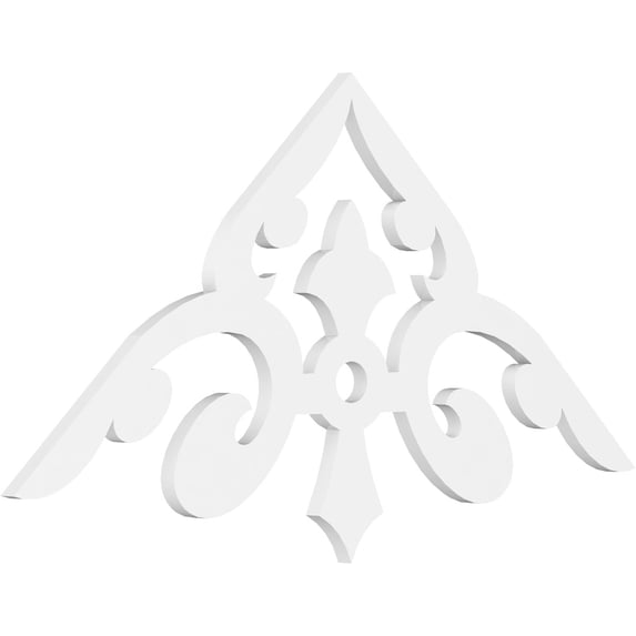 Ekena Millwork 48"W x 22"H x 1"P (11/12) Pitch Whitman Architectural Grade PVC Gable Pediment
