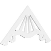 Ekena Millwork 48"W x 24"H x 1"P (12/12) Pitch Marshall Architectural Grade PVC Gable Pediment