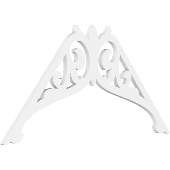 Ekena Millwork 48"W x 28"H x 1"P (14/12) Pitch Carrillo Architectural Grade PVC Gable Pediment