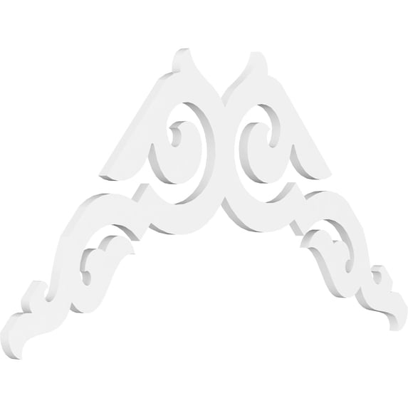 Ekena Millwork 48"W x 28"H x 1"P (14/12) Pitch Rotherham Architectural Grade PVC Gable Pediment