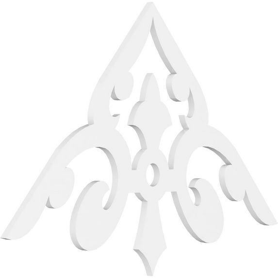 Ekena Millwork 48"W x 28"H x 1"P (14/12) Pitch Whitman Architectural Grade PVC Gable Pediment
