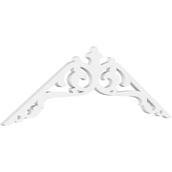 Ekena Millwork 48"W x 8"H x 1"P (4/12) Pitch Amber Architectural Grade PVC Gable Pediment
