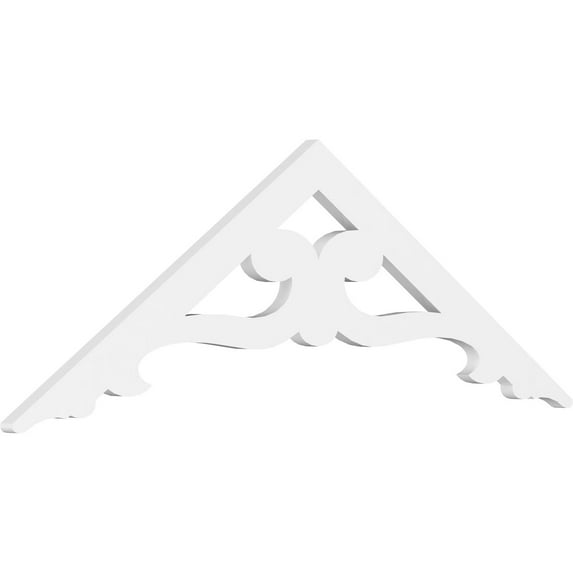 Ekena Millwork 48"W x 8"H x 1"P (4/12) Pitch Brontes Architectural Grade PVC Gable Pediment