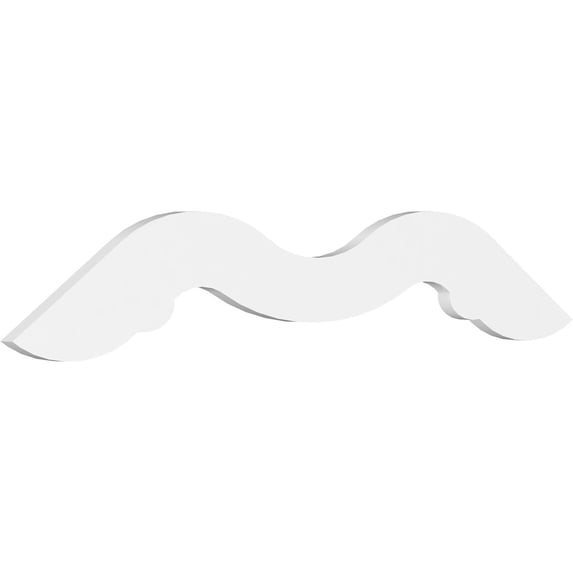 Ekena Millwork 48"W x 8"H x 1"P (4/12) Pitch Midway Architectural Grade PVC Gable Pediment