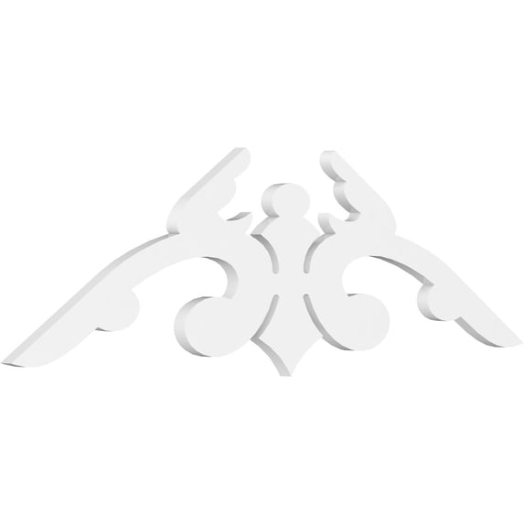 Ekena Millwork 48"W x 8"H x 1"P (4/12) Pitch Milton Architectural Grade PVC Gable Pediment